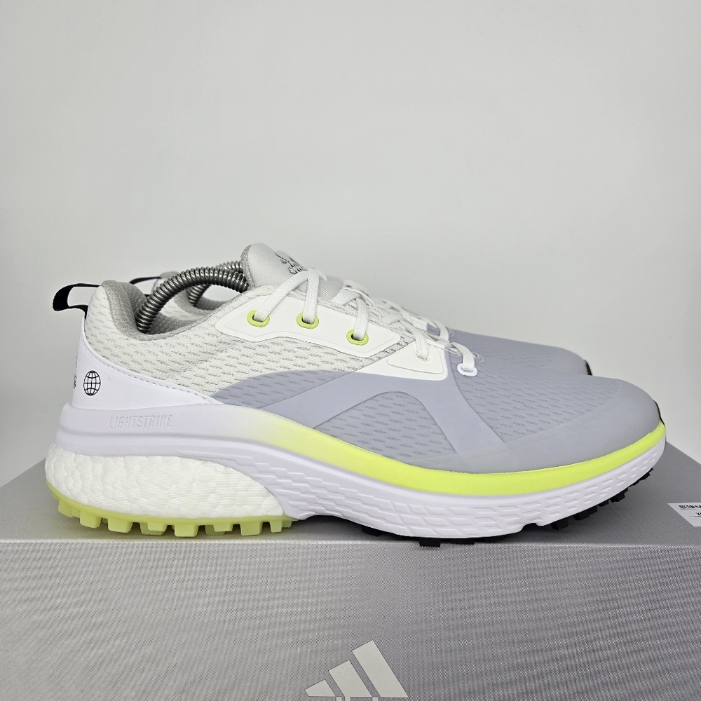 New adidas Solarmotion 'White Pulse Lime' Men's Spikeless Golf Shoes Size 10.5 - Picture 3 of 8